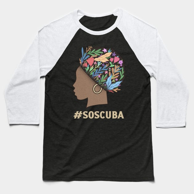 SOS CUBA - No Tenemos Miedo Queremos Libertad Baseball T-Shirt by Etopix